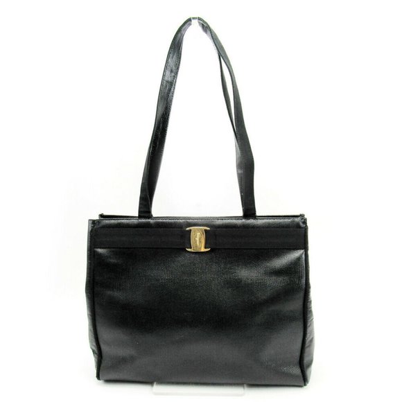 Salvatore Ferragamo tote bag Vala fitting leather Auth used - Picture 1 of 8